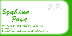 szabina posa business card